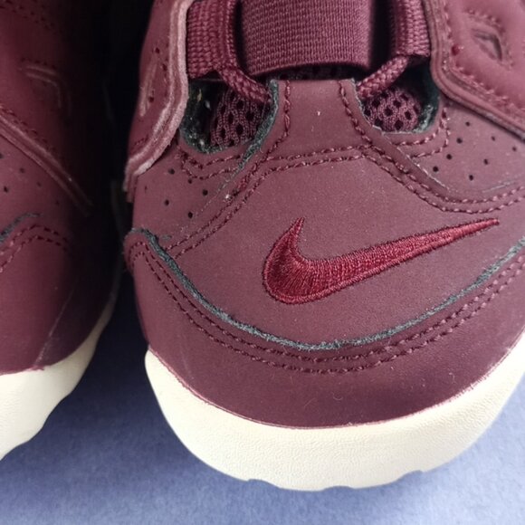 Nike Air More Uptempo Burgundy Athletic Shoes "Night Maroon" - Picture 2 of 13